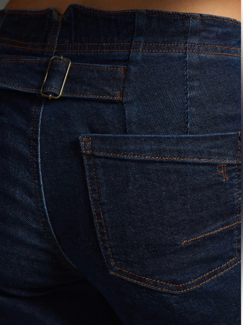 Anthropologie Pilcro Kit high-rise wide leg jean hidden side zip dark wash EUC - Picture 4 of 12